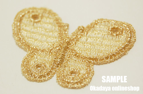 MOKUBA(木馬) メタリックレースモチーフ(PFR6712) 34.ゴールド 2個入 07Ac99_