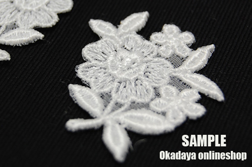 MOKUBA(木馬) レースモチーフ(PFR6949) 白 1ペア入 07Ac99_