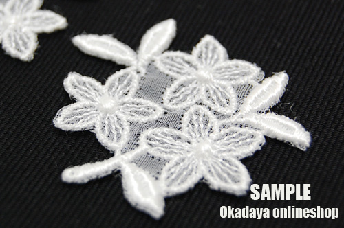 MOKUBA(木馬) レースモチーフ(PFR6950) 白 1ペア入 07Ac99_