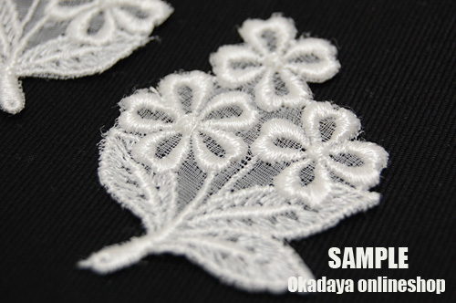 MOKUBA(木馬) レースモチーフ(PFR6951) 白 1ペア入 07Ac99_