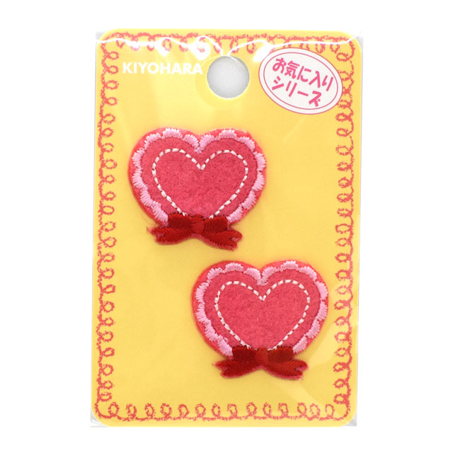 ミニワッペン お気に入りシリーズ ハートフリル(MOW835) 08Bf99_