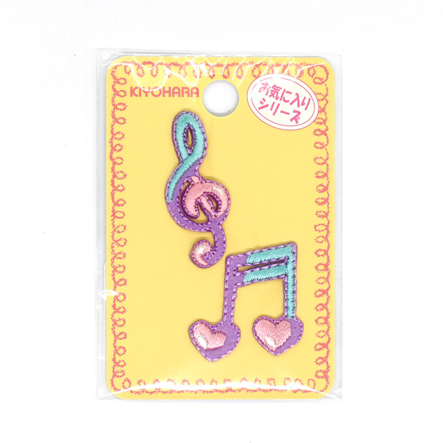 ワッペン お気に入りシリーズ（MOW-787） ミニ 音符 08Bf99_