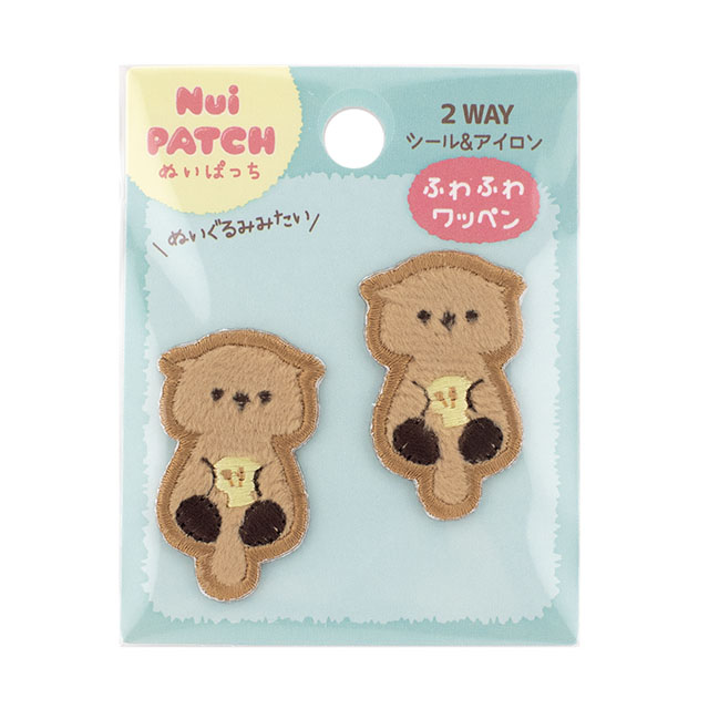 ぬいぱっち ふわふわワッペン（NPW-01） ラッコ 08Bf99_