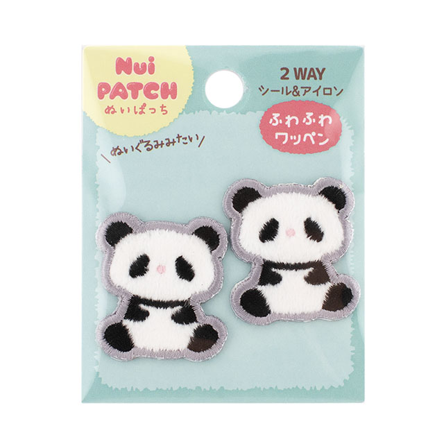 ぬいぱっち ふわふわワッペン（NPW-05） パンダ 08Bf99_