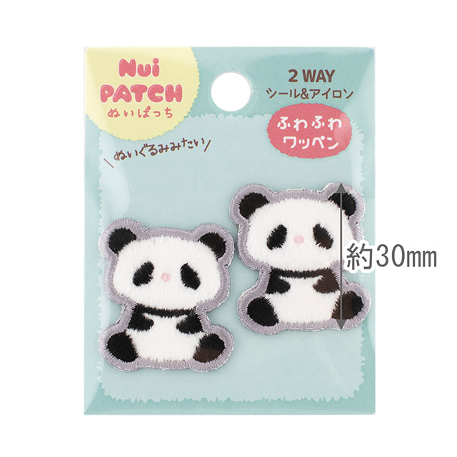 ぬいぱっち ふわふわワッペン(NPW-05) パンダ 08Bf99_