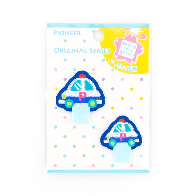 ワッペン 名札付けアップリケ（RG400） 25002.パトカー 08Bf99_