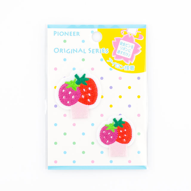 ワッペン 名札付けアップリケ（RG400） 25006.いちご 08Bf99_