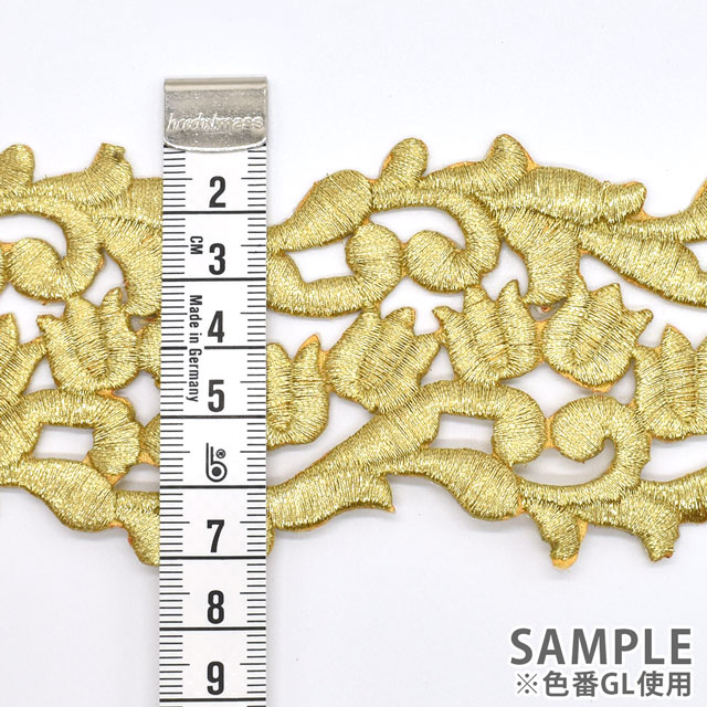 アイロン接着刺繍モチーフ(SM14) GL.ゴールド 07Ac99_