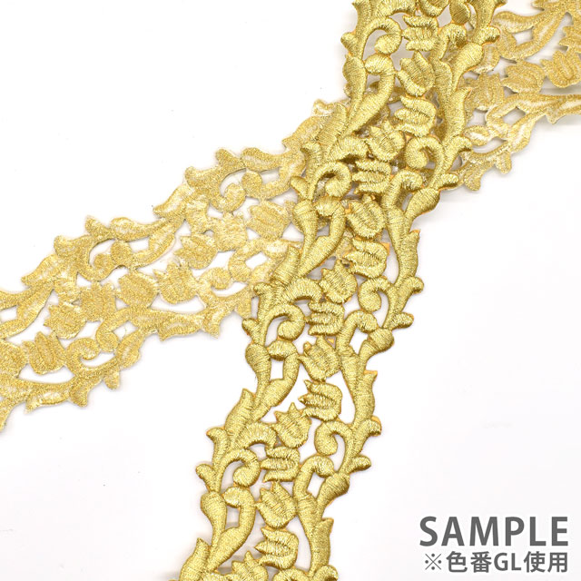 アイロン接着刺繍モチーフ(SM14) GL.ゴールド 07Ac99_