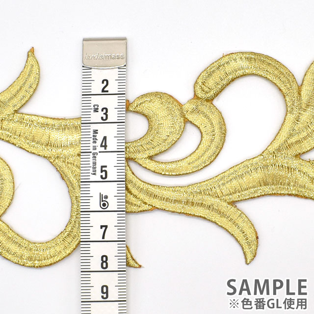 アイロン接着刺繍モチーフ(SM16) GL.ゴールド 07Ac99_