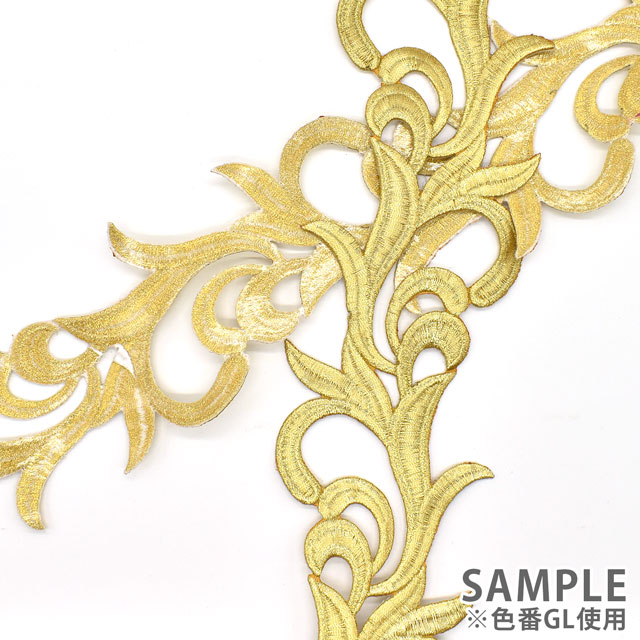 アイロン接着刺繍モチーフ(SM16) GL.ゴールド 07Ac99_