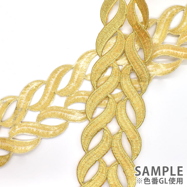 アイロン接着刺繍モチーフ(SM18) GL.ゴールド 07Ac99_