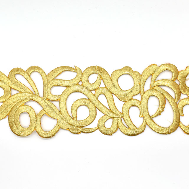 アイロン接着刺繍モチーフ(SM09) GL.ゴールド 07Ac99_