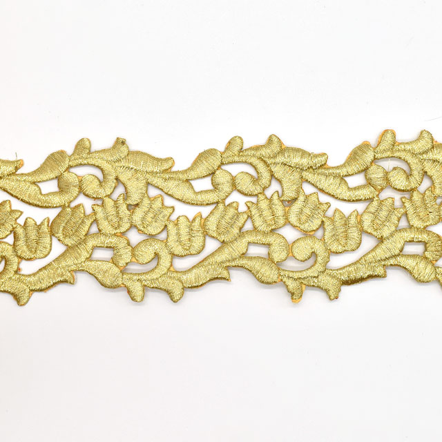 アイロン接着刺繍モチーフ(SM14) GL.ゴールド 07Ac99_