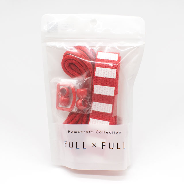 通園通学グッズ用パーツセット FULL×FULL  フルフル ボーダー（HF-602） 2.レッド 07Be99_