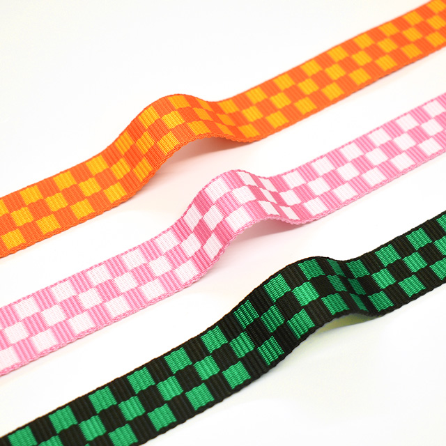 持ち手用テープ 市松模様柄テープ 約25mm幅 (MGM-1) A.緑 07Be99_