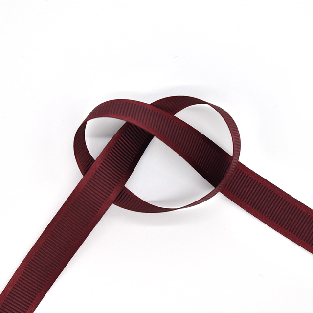 サテンエッジグログランリボン(0770) 15mm 371.エンジ 07Aa99_