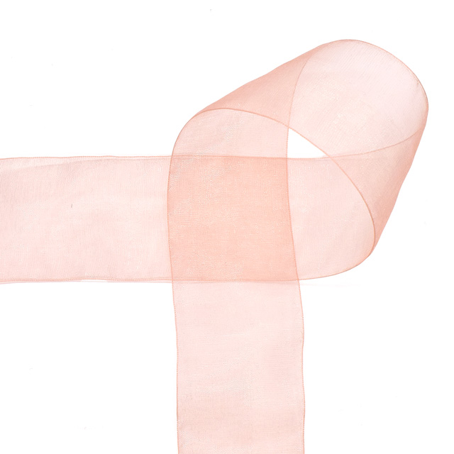 MOKUBA(木馬) オーガンジーリボン(1500) 50mm 40.サーモンピンク 07Aa99_