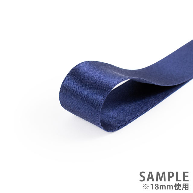 サテンリボン ダブルシルクサテン(2000) 24mm 28.ネイビー 07Aa99_