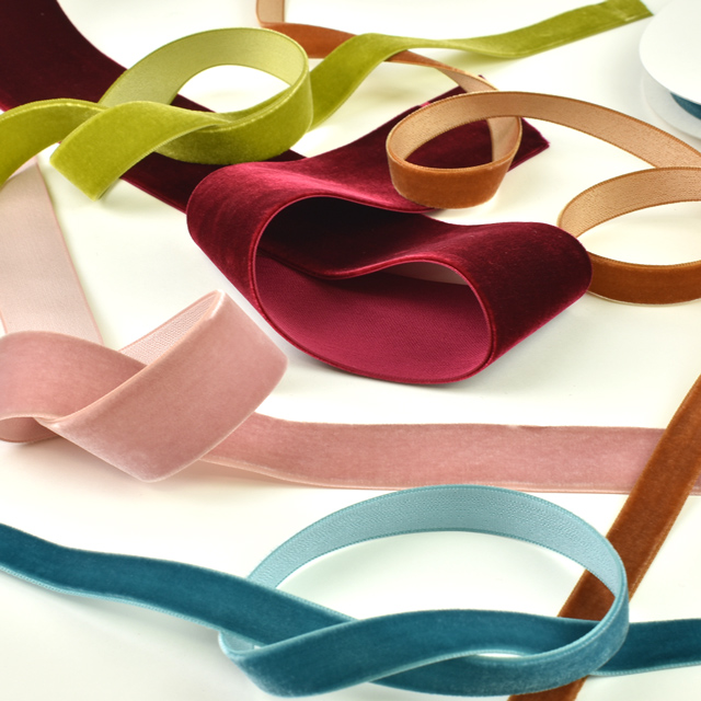 エリート片面ベルベットリボン(205) 25mm 78.ロイヤルブルー 07Aa99_