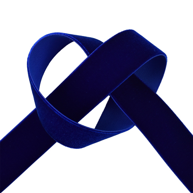 エリート片面ベルベットリボン(205) 25mm 78.ロイヤルブルー 07Aa99_