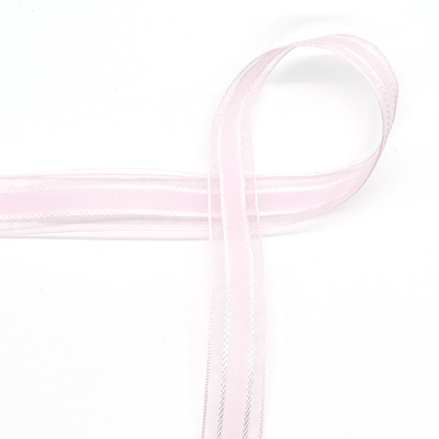 オーガンジーラインリボン(AS2009) 17mm 3.ピンク 07Aa99_