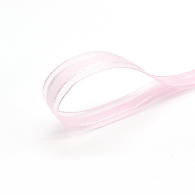 オーガンジーラインリボン(AS2009) 17mm 3.ピンク 07Aa99_