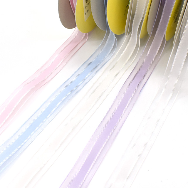 オーガンジーラインリボン(AS2009) 17mm 3.ピンク 07Aa99_