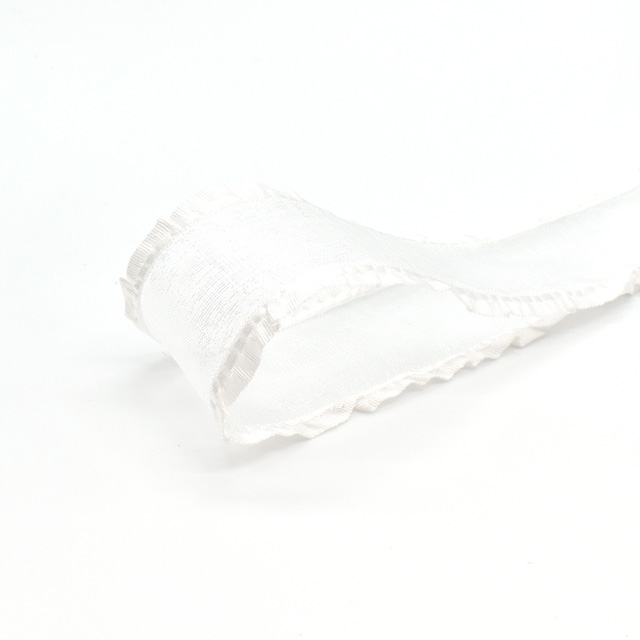 オーガンジーフリルリボン(DA1359707) 36mm 001.ホワイト 99Zz99_