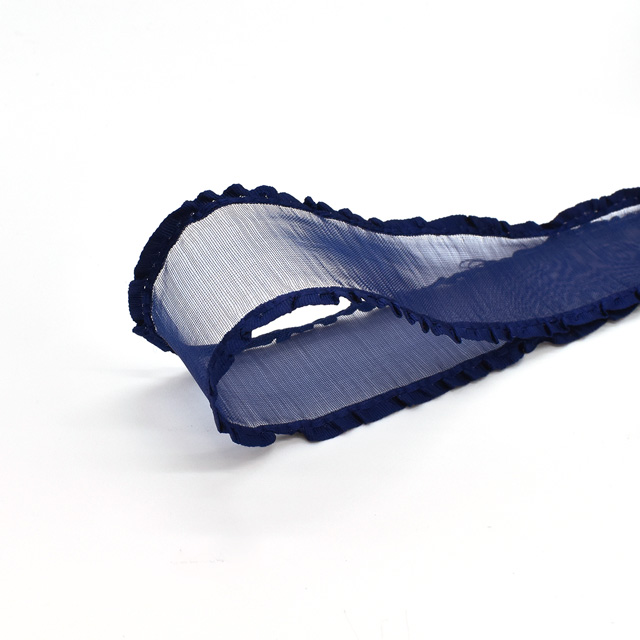 オーガンジーフリルリボン(DA1359707) 36mm 055.ネイビー 99Zz99_