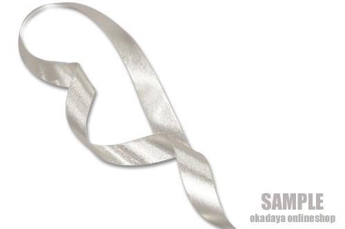 両面メタリックサテンリボン(1551) 13mm 3.シルバー 07Aa99_