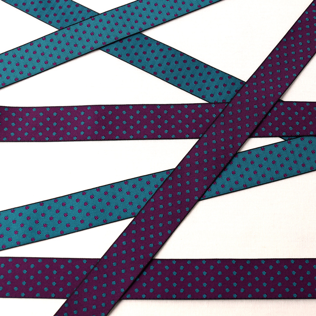 レピヤンリボン リバーシブルチロル ドットリボン (205-21-12) 24mm ブルーグレープ 07Aa99_