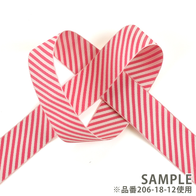 レピヤンリボン リバーシブルチロル ボーダーリボン (206-28-12) 24mm ピンクブルー 07Aa99_
