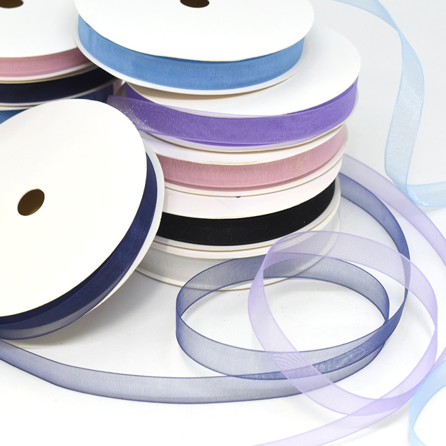 オーガンジーリボン 5m巻 9mm幅 335.ライトブルー 15Yy88_