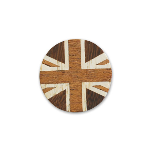 ユニオンジャックウッドボタン(100170866) 21mm 45.ブラウン系 08Bg99_