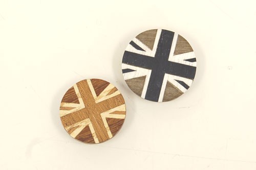 ユニオンジャックウッドボタン(100170866) 21mm 45.ブラウン系 08Bg99_