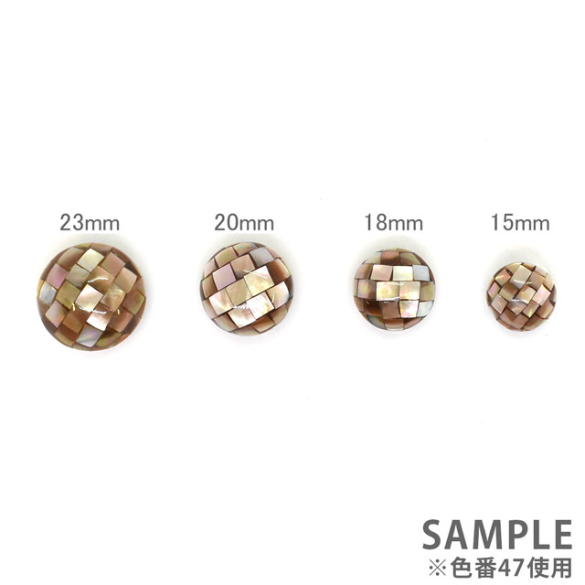 ボタン モザイクシェルボタン (10071021) 23mm 7.レインボー 08Bg99_