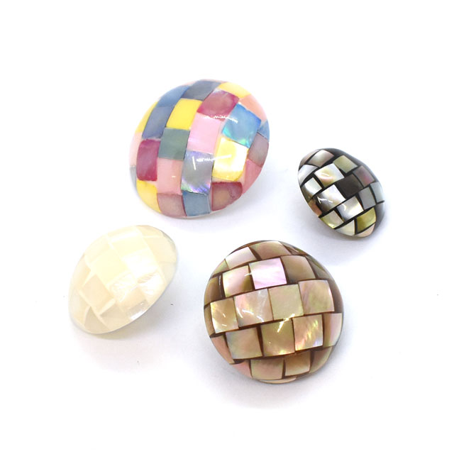 ボタン モザイクシェルボタン (10071021) 23mm 7.レインボー 08Bg99_