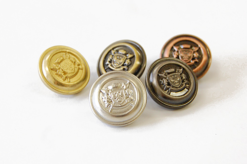 ふちあり紋章メタルボタン 鷲盾(10080667) 23mm AC.アンティークカッパー 08Bg99_