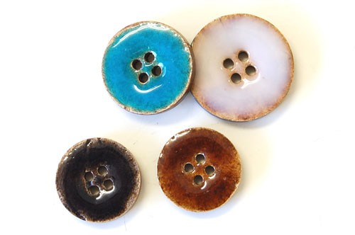 エポキシ・ココナツボタン(10081370) 23mm 55.ブルーグリーン系 08Bg99_