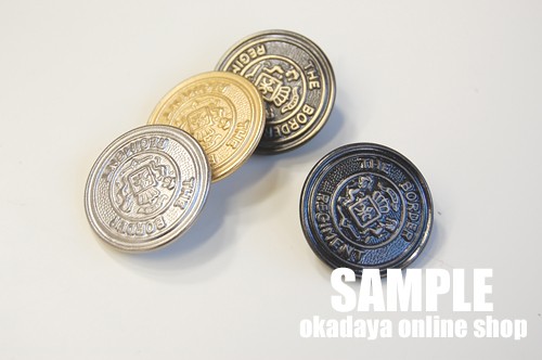 紋章メタルボタン(15601) 23mm 03.シルバー 08Bg99_