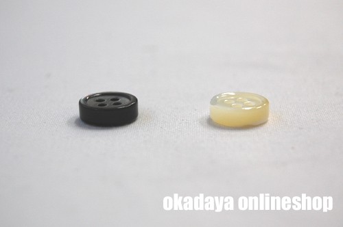 貝シャツボタン(1740) 10mm 黒(黒蝶貝) 08Bg99_