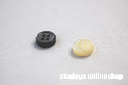 貝シャツボタン(1740) 10mm 黒(黒蝶貝) 08Bg99_
