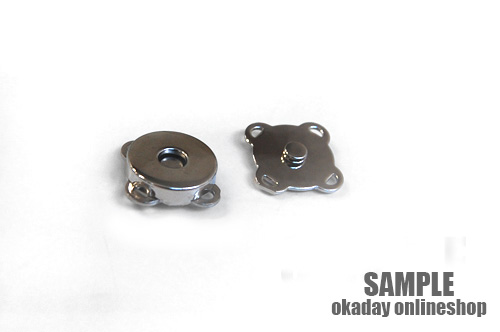 マグネットボタン 縫い付けタイプ(202046) 15mm SB.ブラックシルバー 08Bg99_