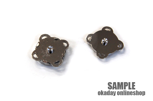 マグネットボタン 縫い付けタイプ(202046) 15mm SB.ブラックシルバー 08Bg99_