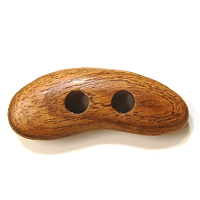 木製ウィンナー型ダッフルボタン(40126) 40mm 01.ベージュ 08Bg99_