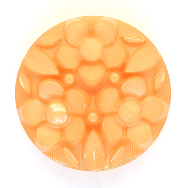 ボタン ナイロンフラワーブーケボタン (4518N) 28mm N943.オレンジ 08Bg99_