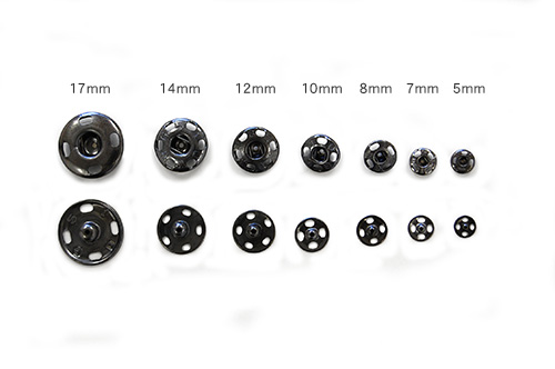 スナップボタン ゴンドラスナップ(510) 5mm イブシ/ブラックニッケル 08Bg99_