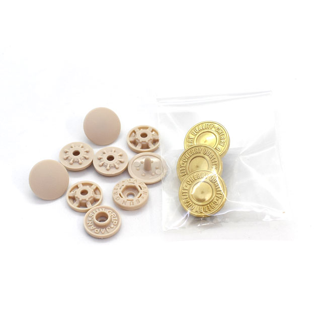 CHERRY LABEL サンメタルスナップ(SMS15) 15mm 1TYL.刻印1/ゴールド 3組入 08Bg99_