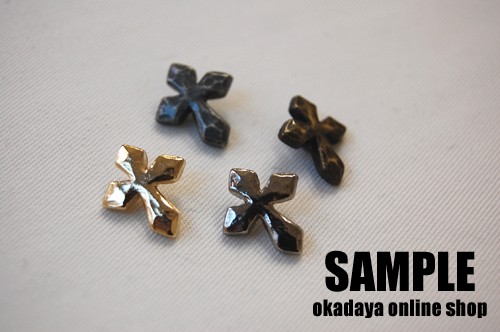 十字架モチーフメタルボタン(DM2047) 15mm AG.アンティークゴールド 08Bg99_